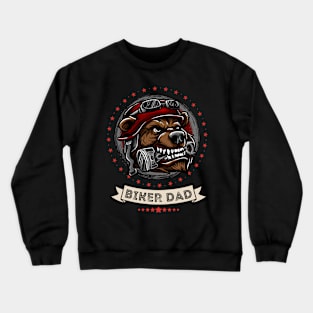 Biker Dad Bear Crewneck Sweatshirt